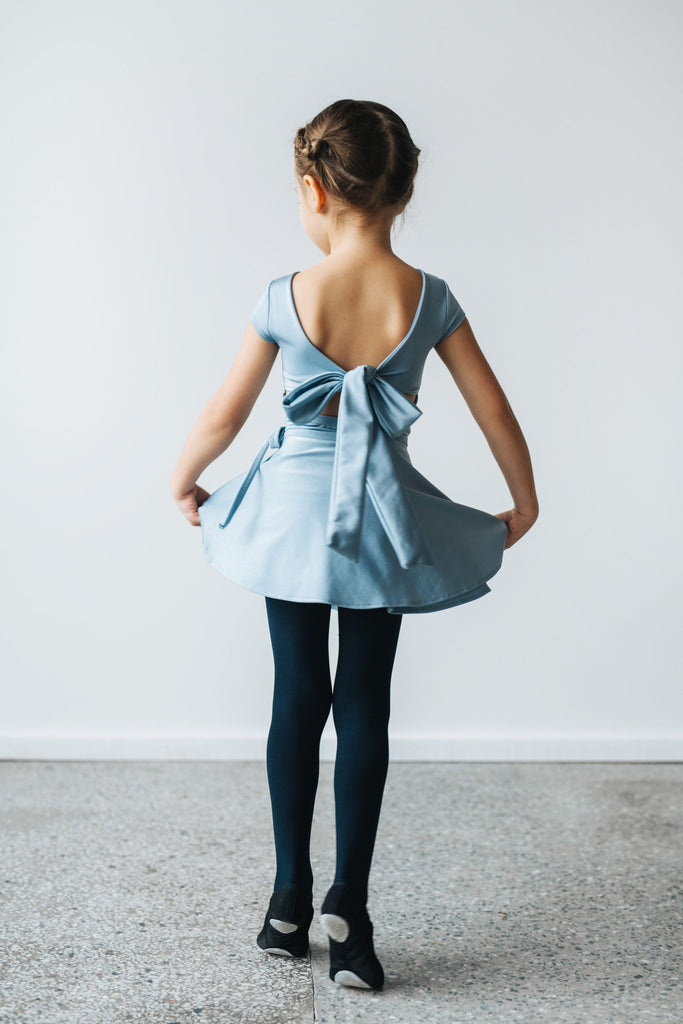 Girl's leotard with straps "Bow"